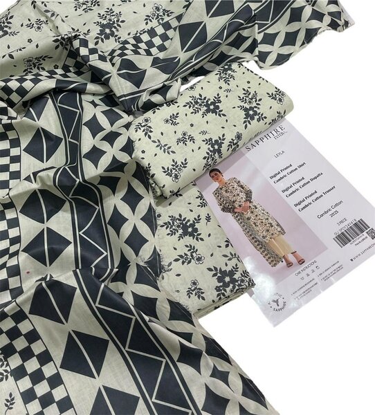 Sapphire, woman clot,cambric cotton, three piece suit