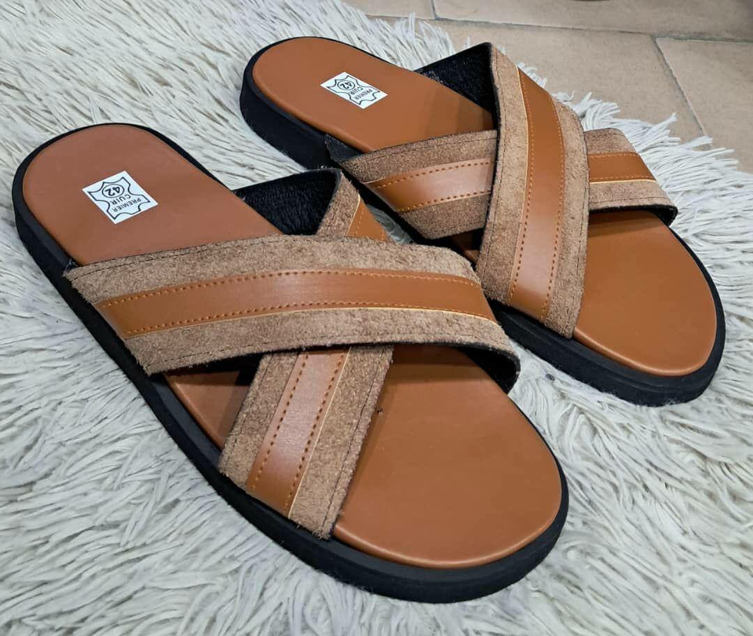 Sandales en cuir unisexes confort