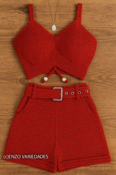 Ensemble crochet femme été