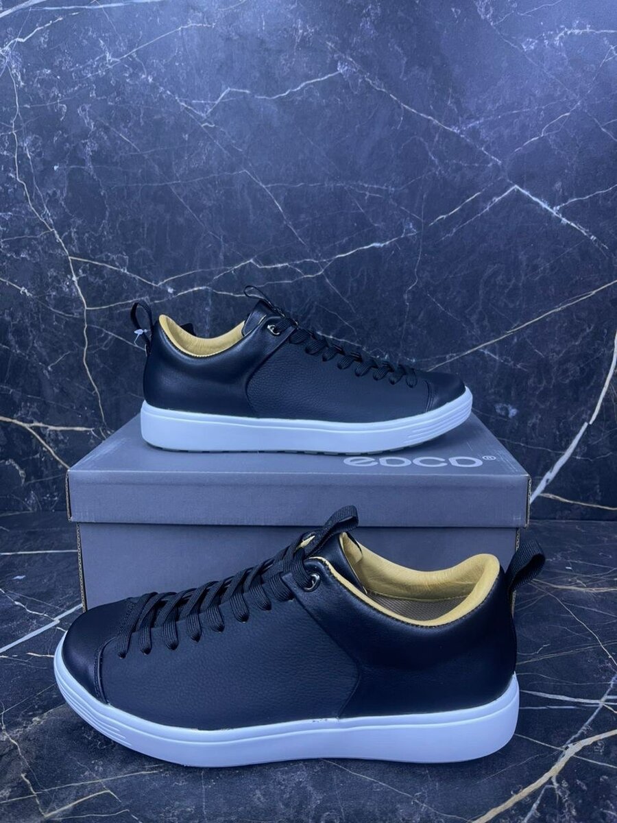 "ecco" полуклассические кеды из натуральной кожи