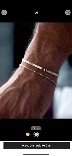 Bracelet moderne en argent