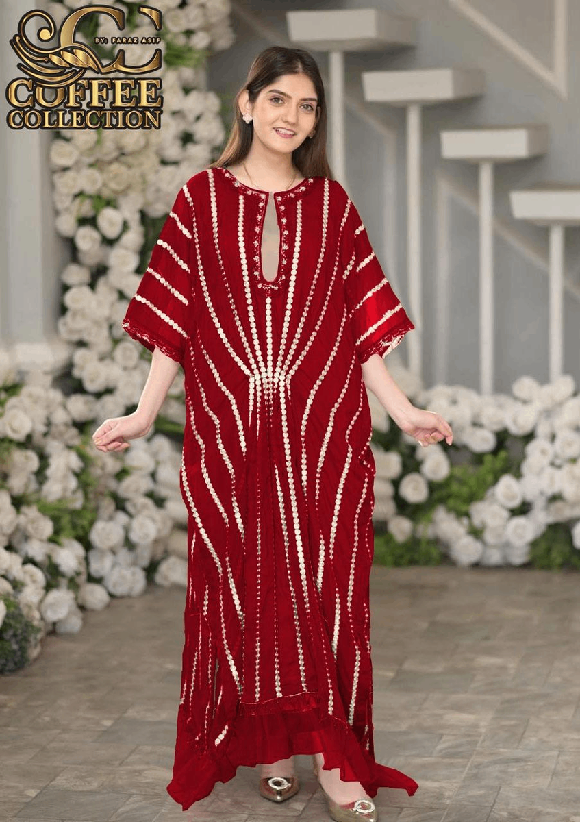 Three pieces women stitched chiffon playing maxi Plain