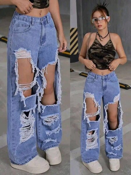 Jean large streetwear chic