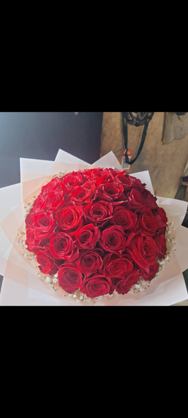 Bouquet de 50 roses rouges