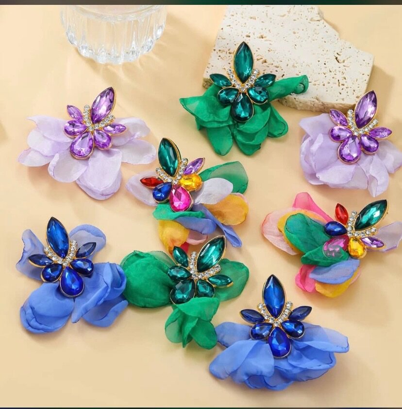 Boucles d'oreilles fleurs élégantes