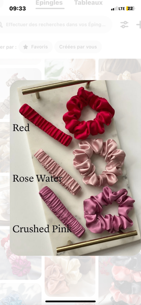 Chouchou en satin perlé