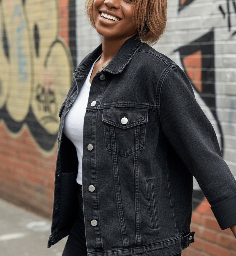 Veste en denim unisexe chic