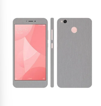 Xiaomi Redmi 4X Silver Brushed Metal texture Mobile Skin