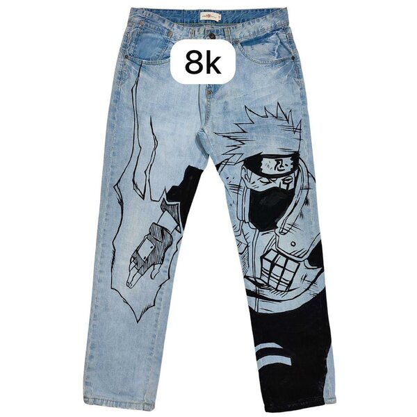 Jeans personnalisés manga stylés