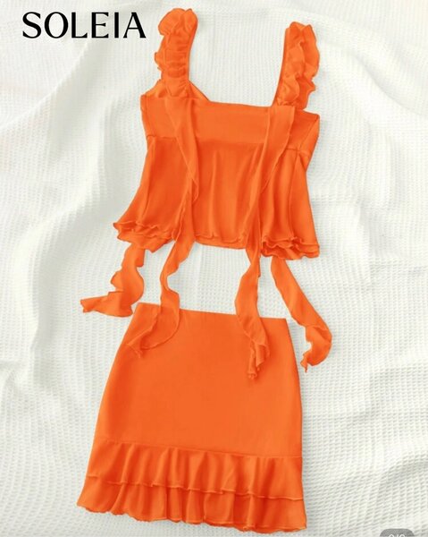 Ensemble Jupe Orange Éclatant