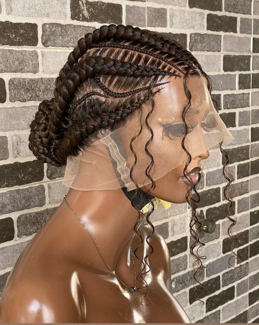 Perruque tressée lace front