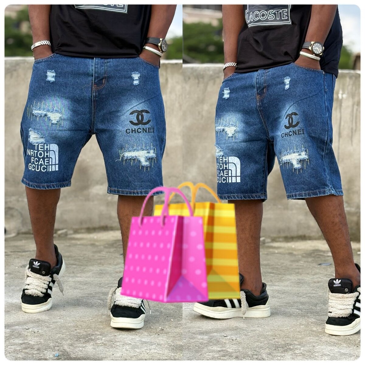 Short en jean décontracté