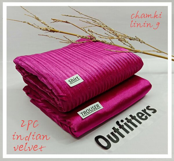 Velvet 2pc Indian velvet, women clothes unstitched suit