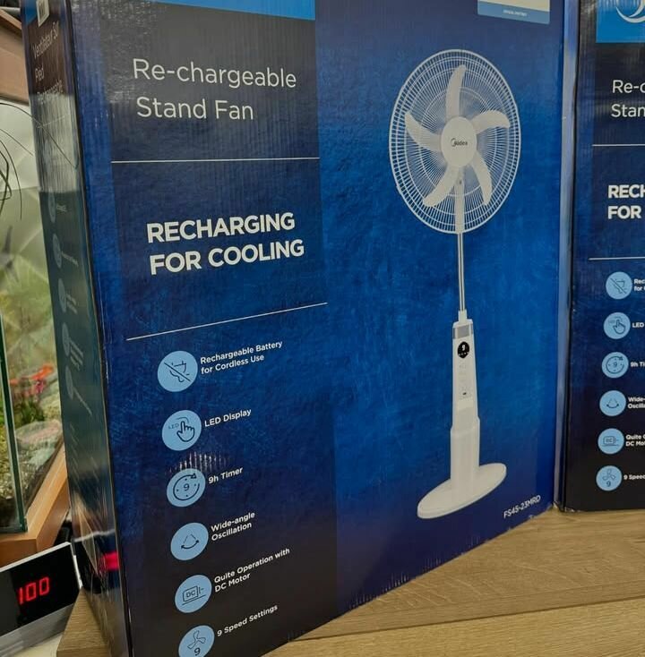 Midea re-chargeable stand fan