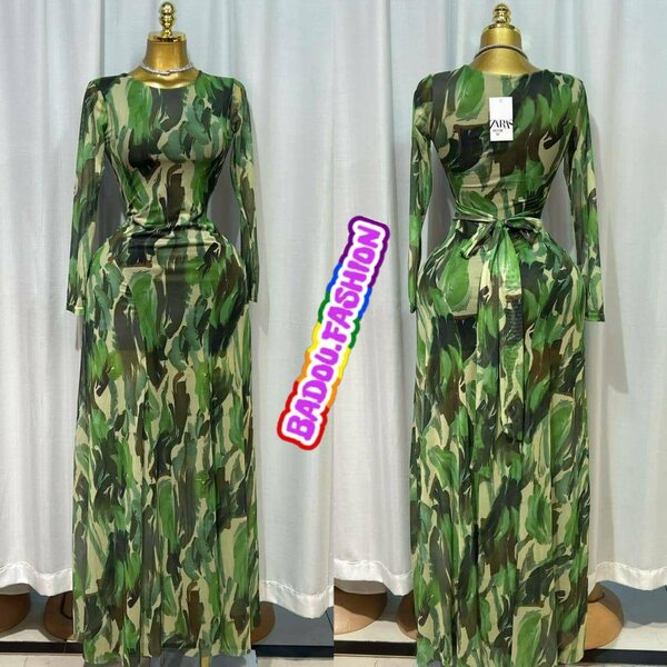 Robe Longue Camouflage Chic