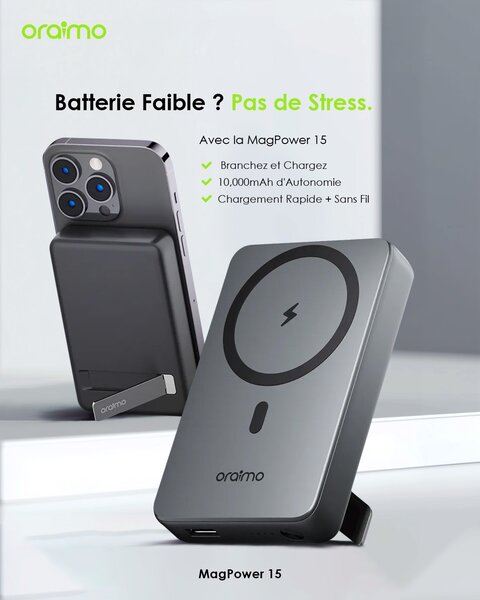 Chargeur MagSafe Oraimo 10000mAh