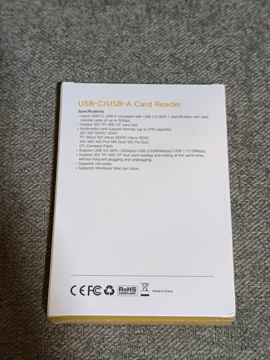 Lecteur CF , Carte USB-C/USB-A