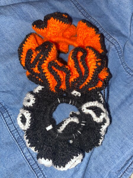 Scrunchies tricotés main fantaisie