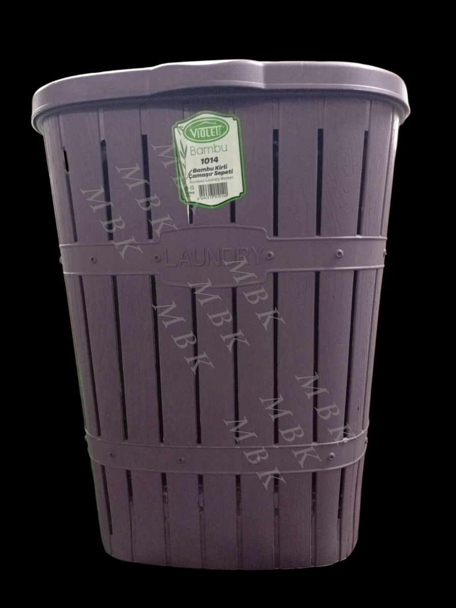 Panier à linge en plastique violet