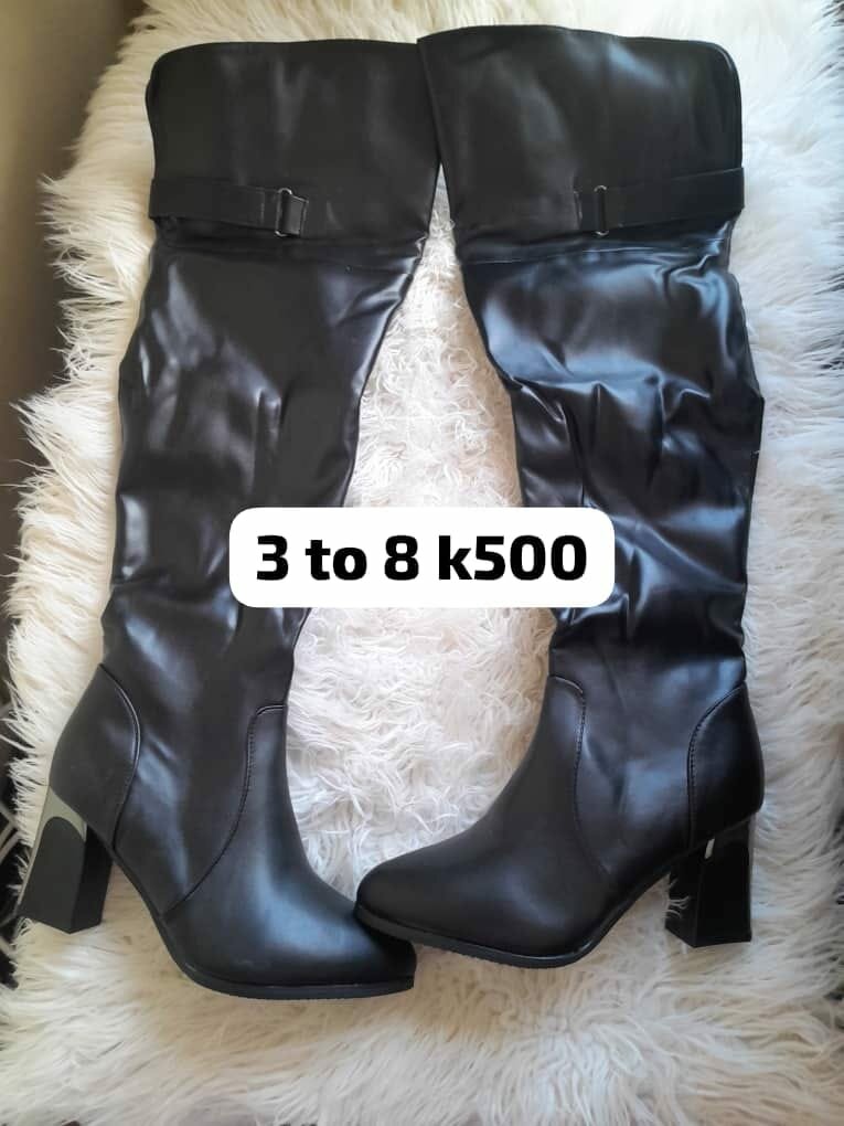 Women's high leather boots