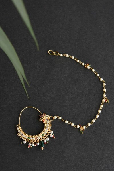 Kundan nose ring