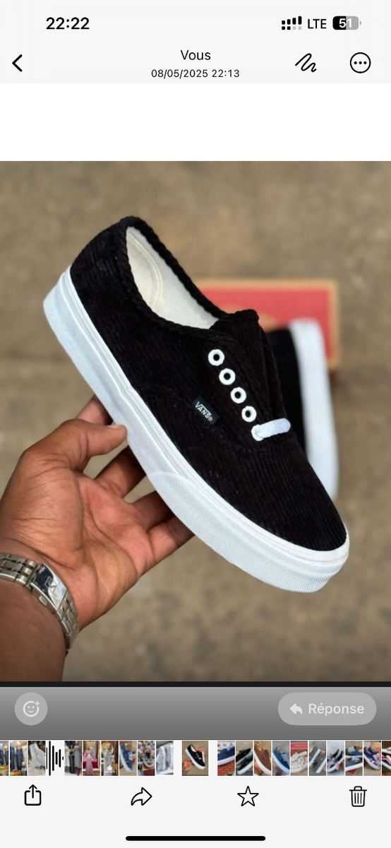 Baskets en toile noires unisexes