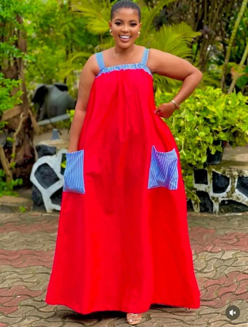 Robe Maxi Colorée avec Poches