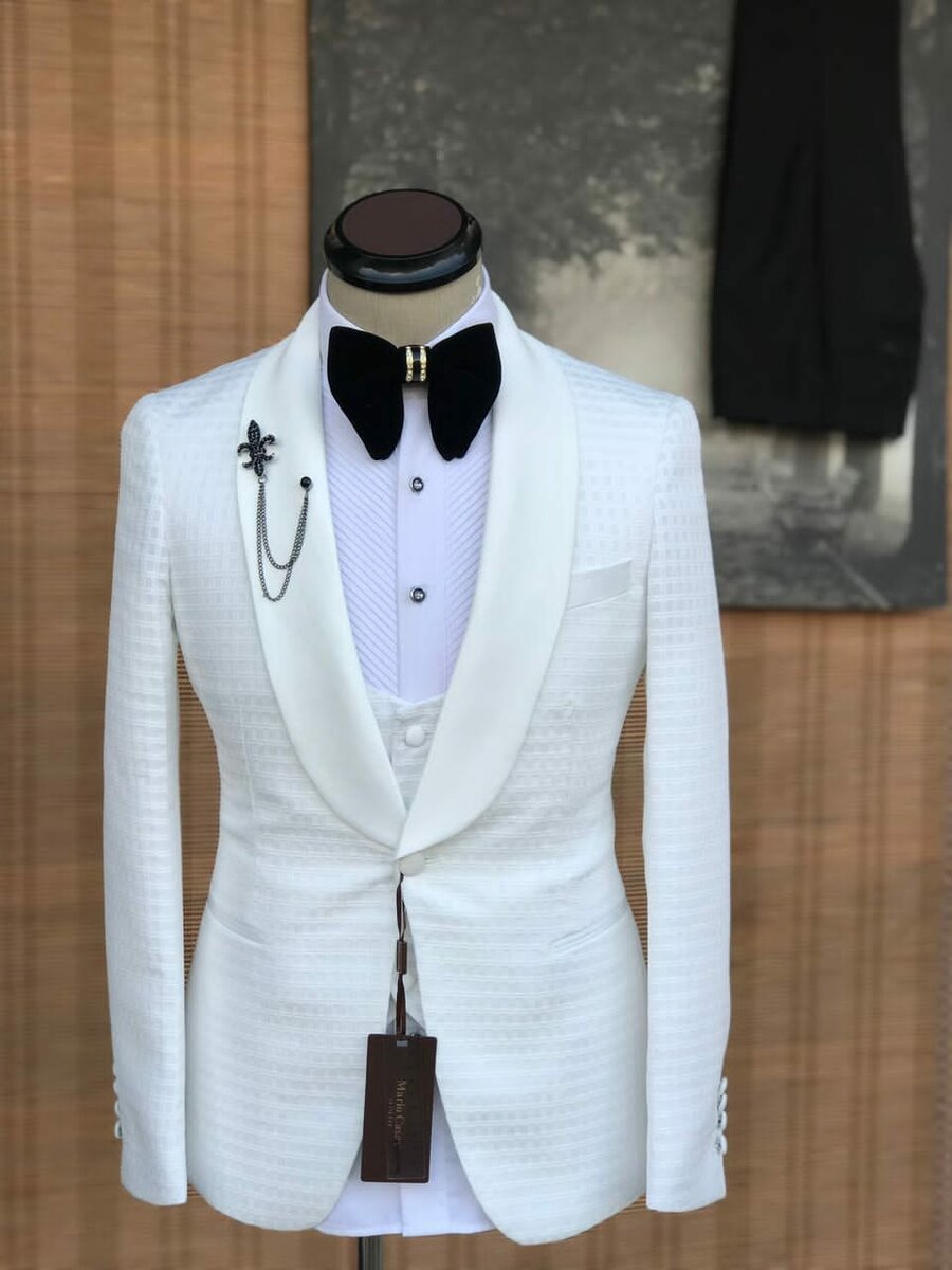 men's white suit