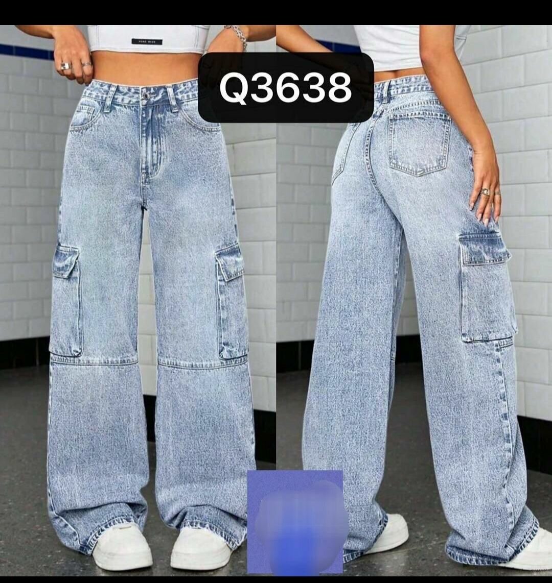 Jean cargo larges pour femme