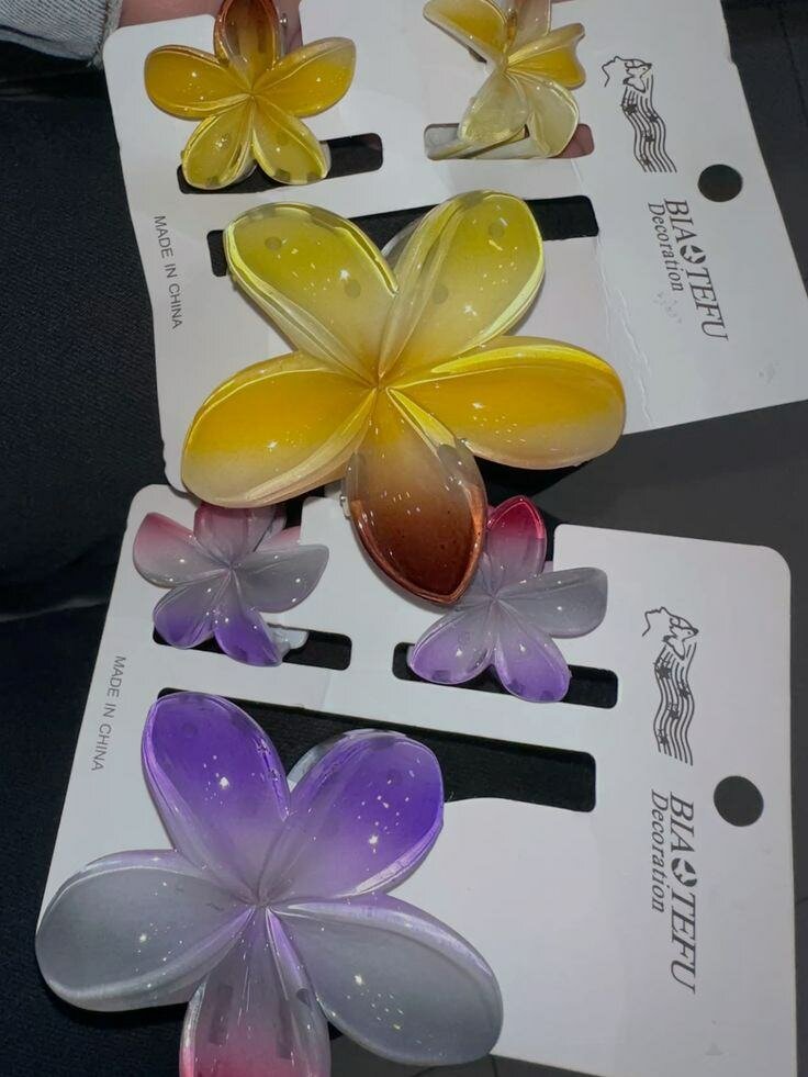 Pinces à cheveux fleurs colorées