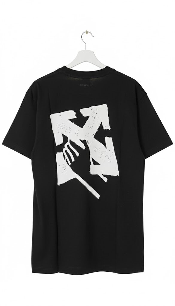 T-shirt noire graphique Off-White