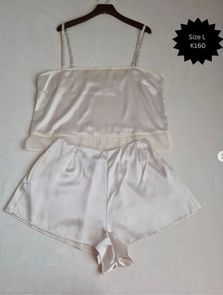 pajama shirt and shorts