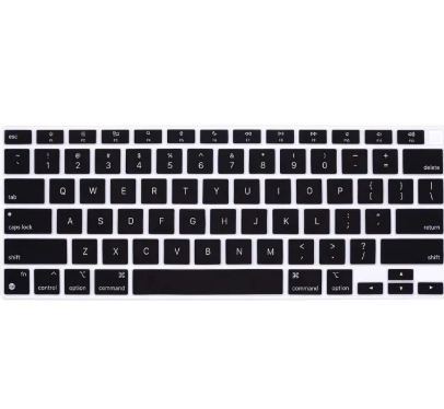 MacBoook Air 13 inch 2020 keyboard cover/skin Compatible with MacBoook Air 13 inch 2020 A2337 M1 A2179 with Retina Display and Touch ID Silicone Key Board Protective Skin Protector, MacBoook Air 2020 Keyboard Cover, Black