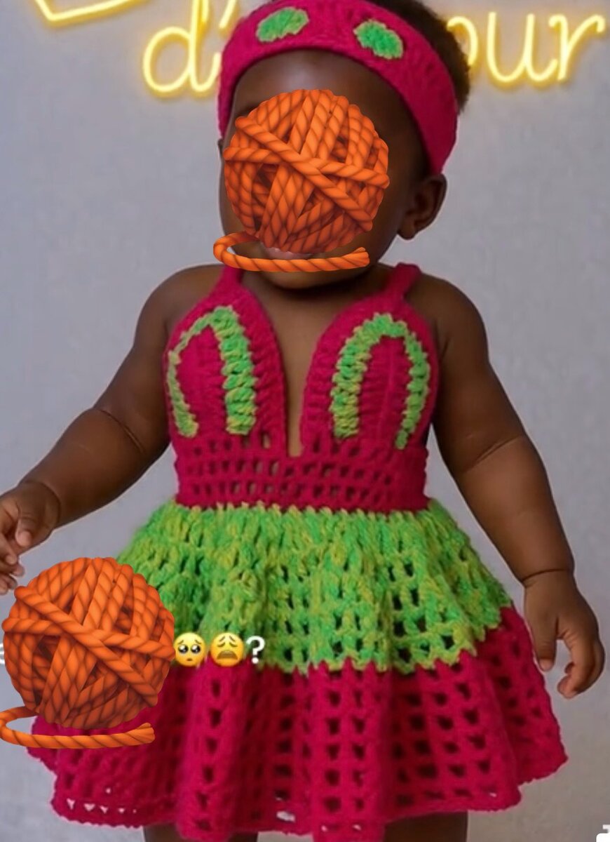 Robe tricotée pour filles