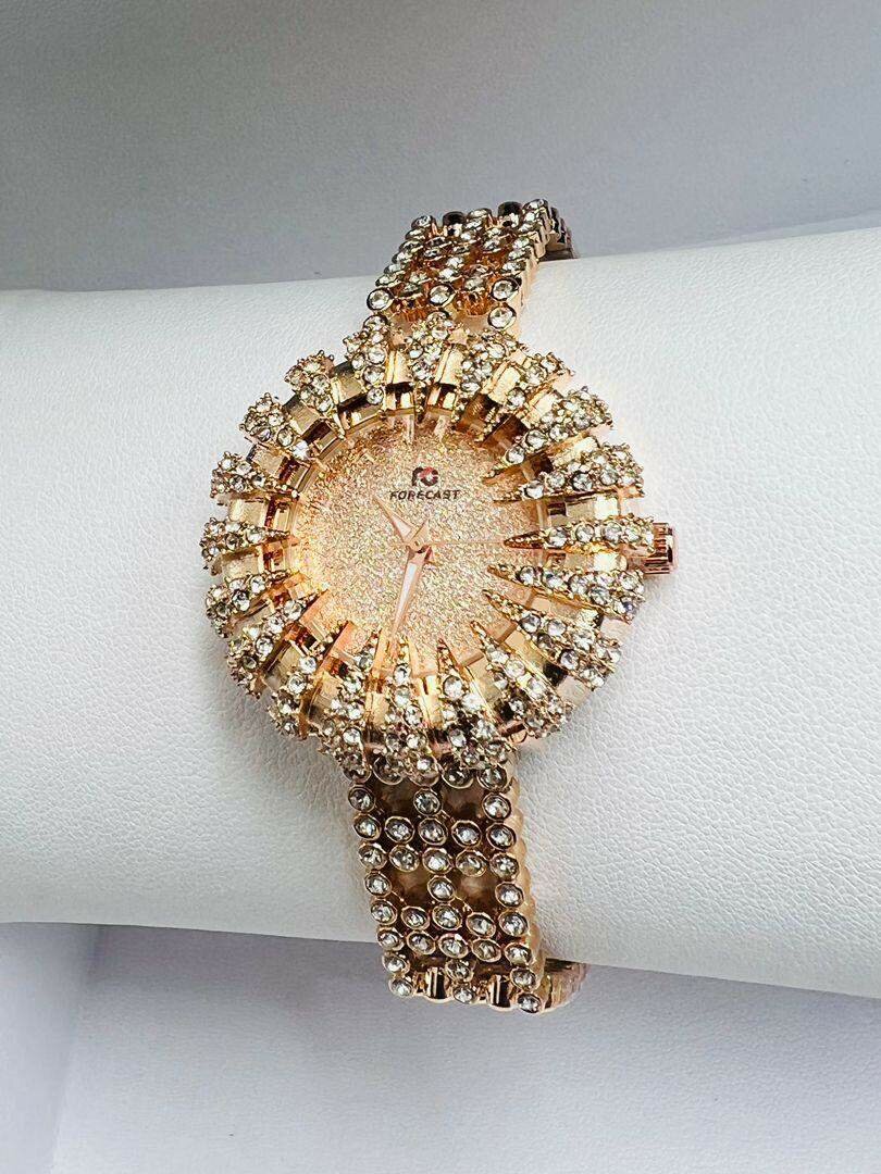 Montre Éblouissante Dorée Femme