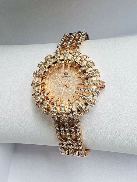 Montre Éblouissante Dorée Femme