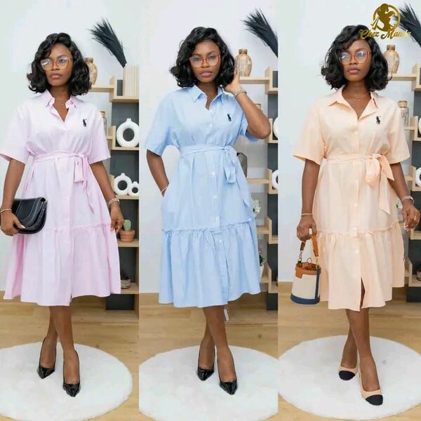 Robe chemise élégante femme