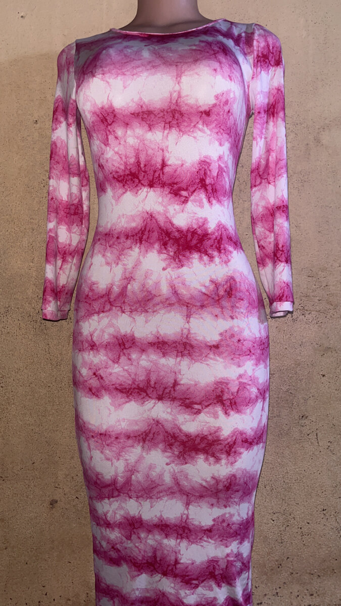 Robe moulante tie-dye