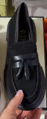 лоферы черные замша