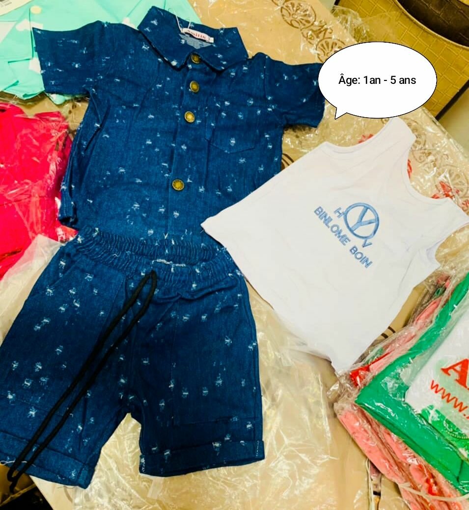 Ensemble Garçon Été Bleu 1-5 Ans