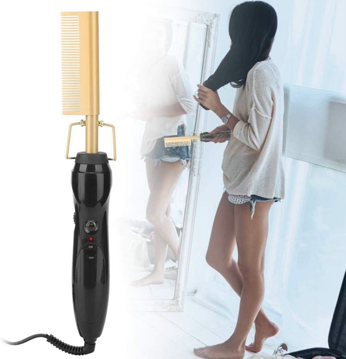 peigne chauffante en céramique