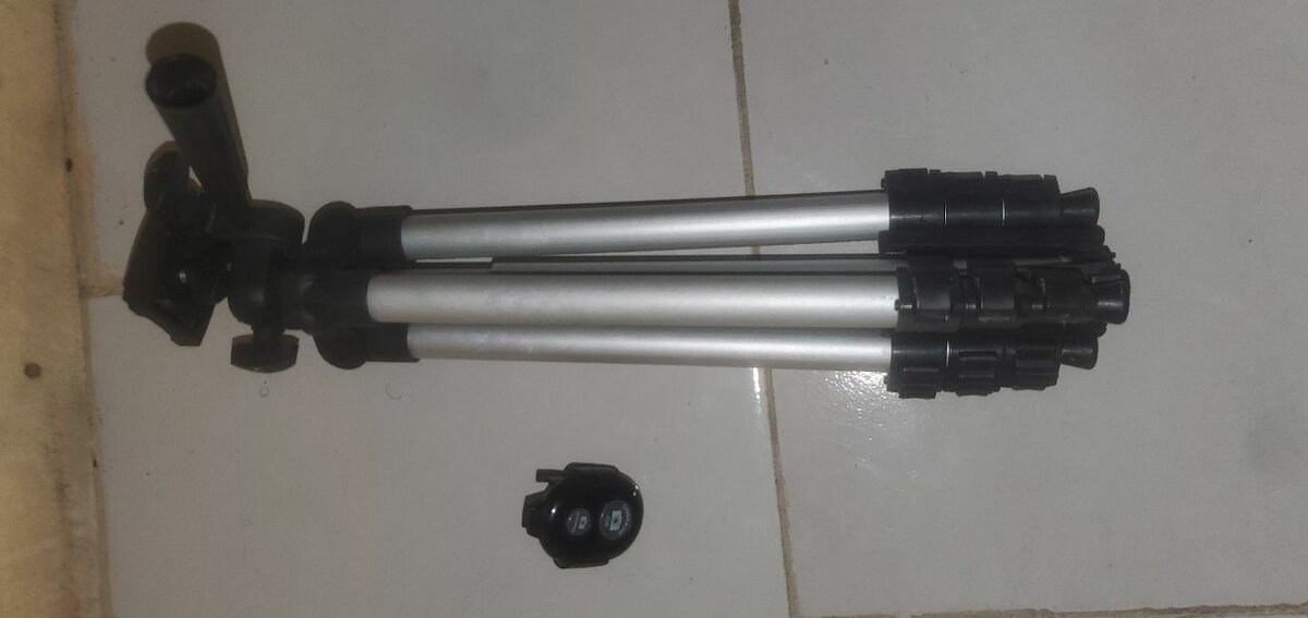 Trépied Pour Caméra + déclancheur - 14-40 Pouces - Argent