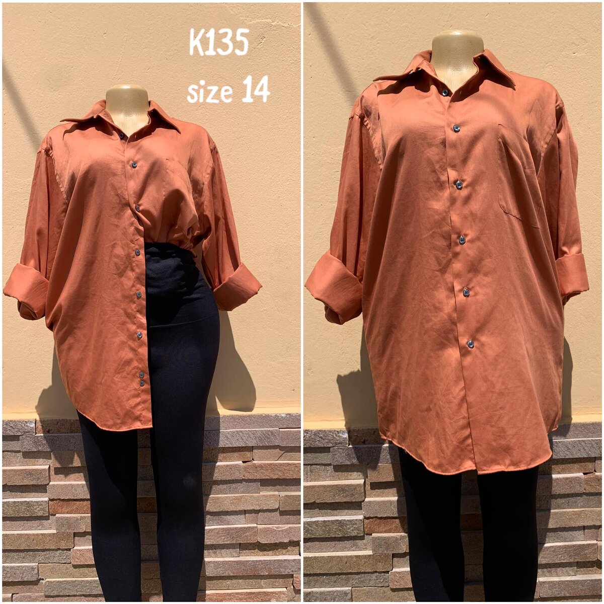 Orange shirt size 14