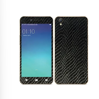 Oppo A37 Black Snake Leather Texture Mobile Skin