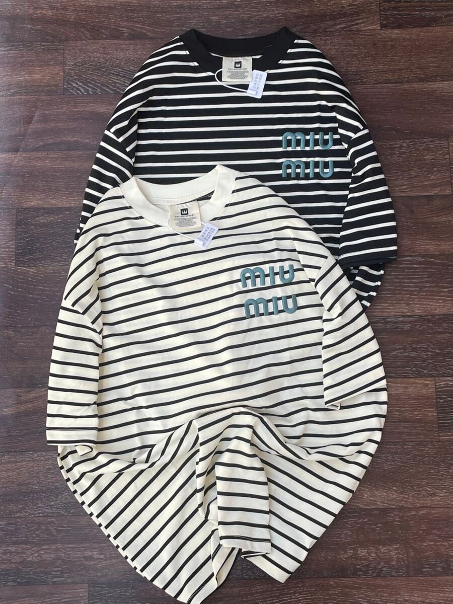 T-shirts à rayures unisexes