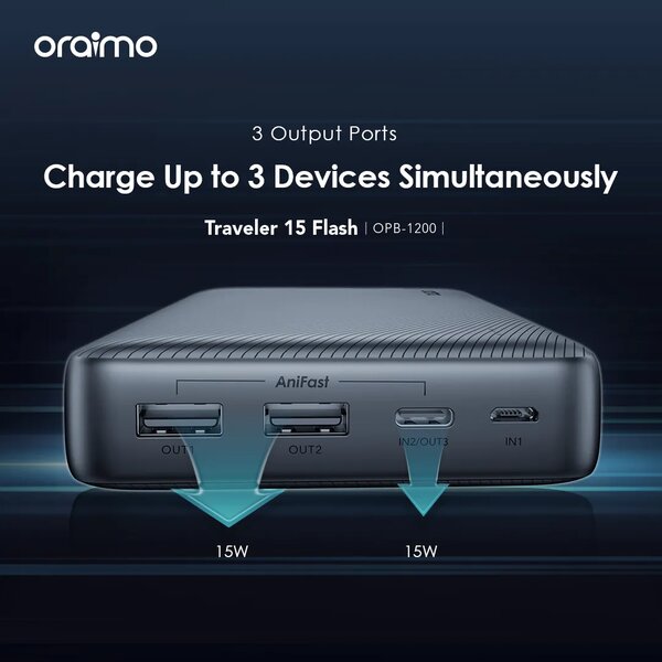 ORAIMO TRAVELER 15 FLASH 20000 MAH 15W Power Bank
