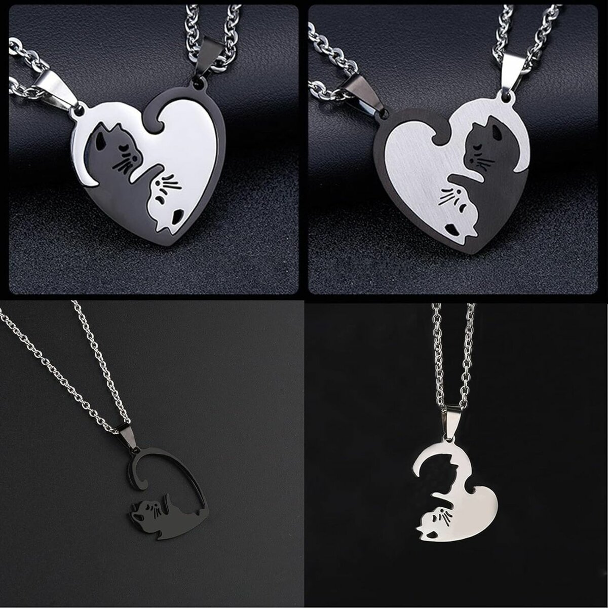 Romantic necklaces and bracelets for couples
