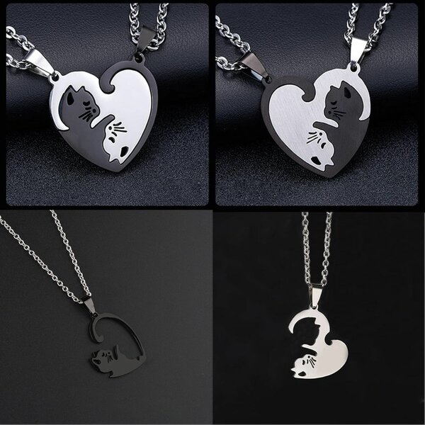 Romantic necklaces and bracelets for couples