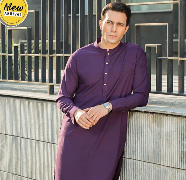 1 PCs mens Stitched Wash and wear plain suit