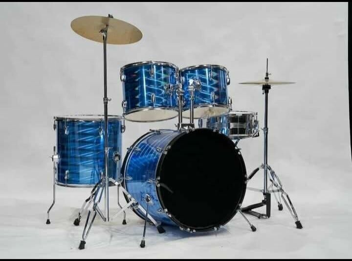 Batterie Acoustique Bleu Pro